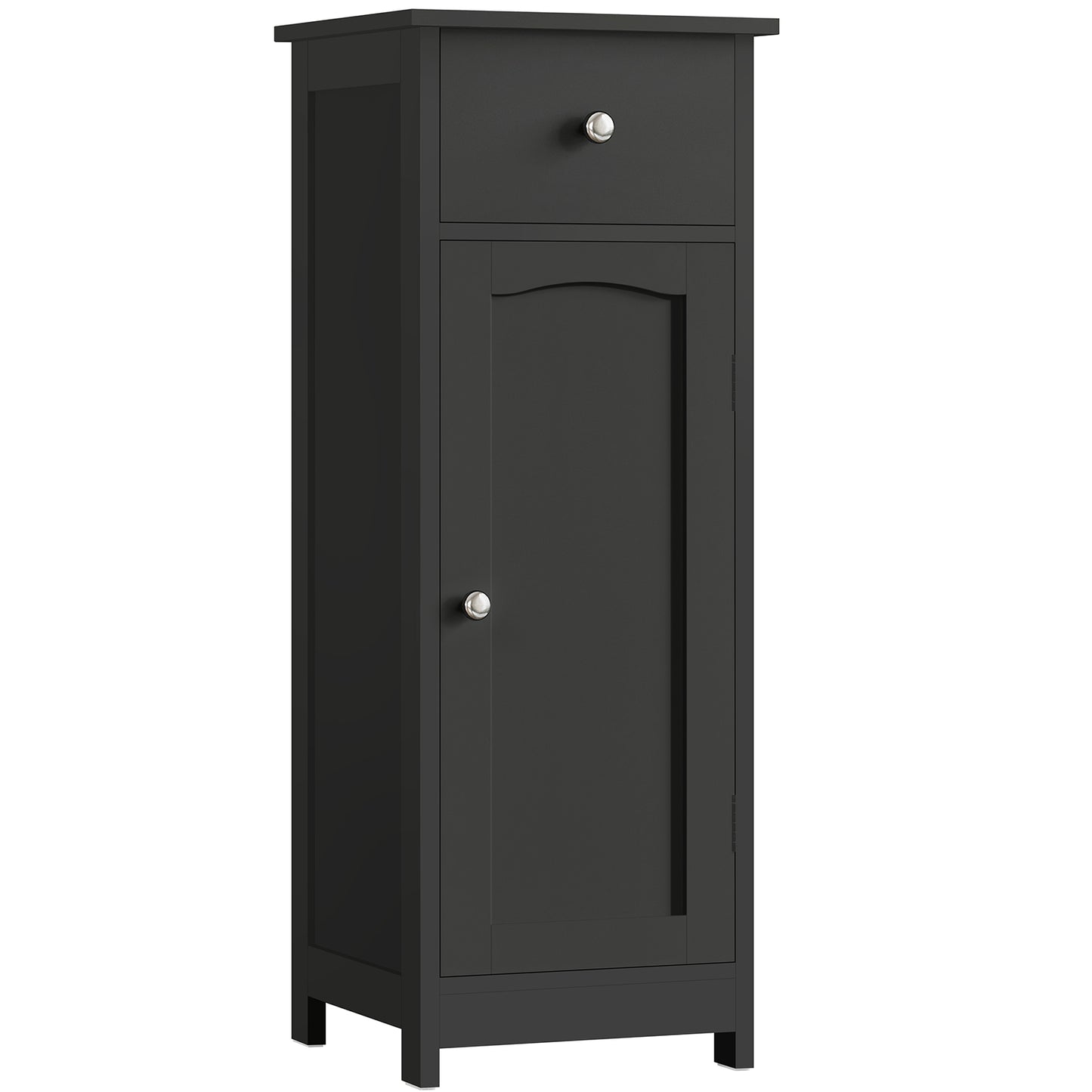 Iwell Bathroom Floor Cabinet, Small Bathroom Storage Cabinet with Drawer & Storage Shelf, Free-Standing Organizer Cabinets for Hallway/Living Room, White