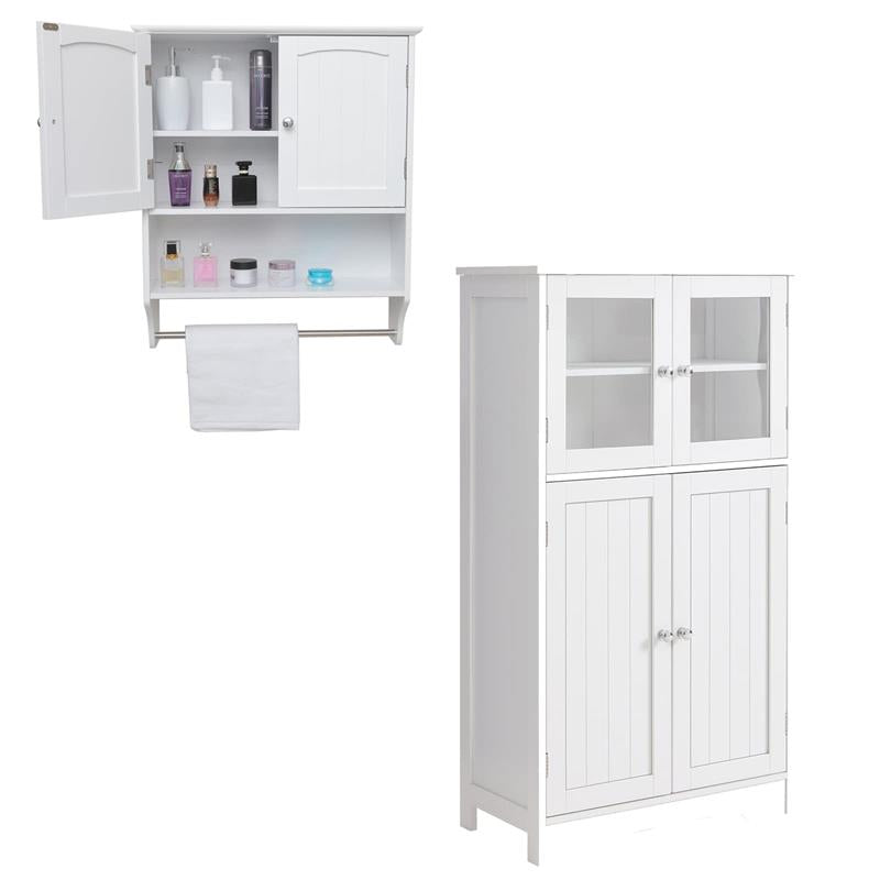 Wall Bathroom Cabinet+Tall Bathroom Cabinet